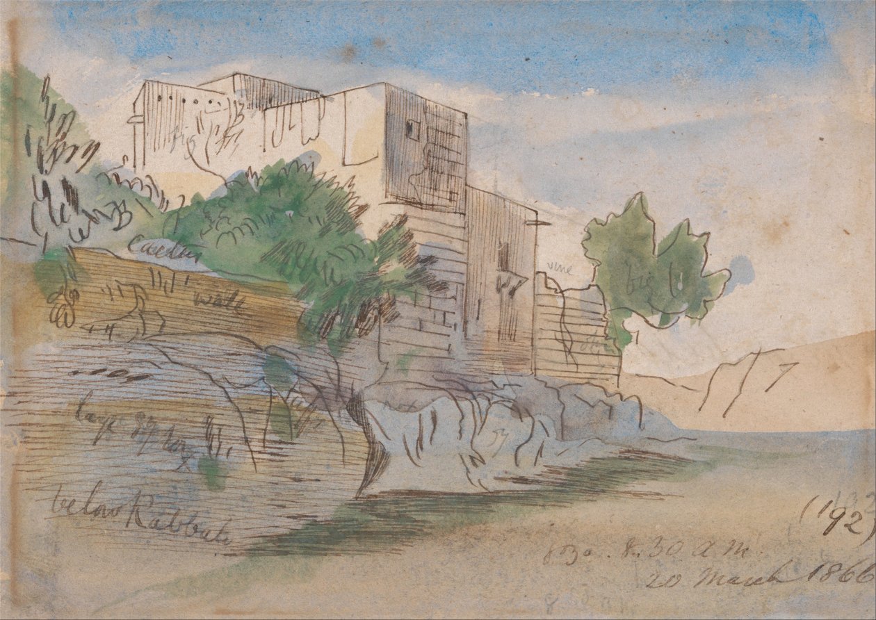 Nedanför Rabat, Malta av Edward Lear
