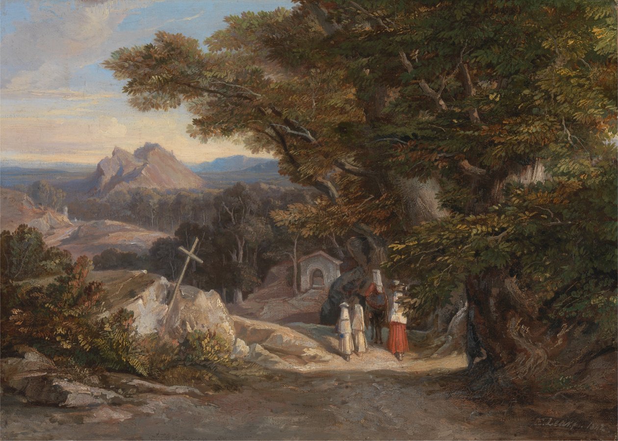 Mellan Olavano LCivitella av Edward Lear