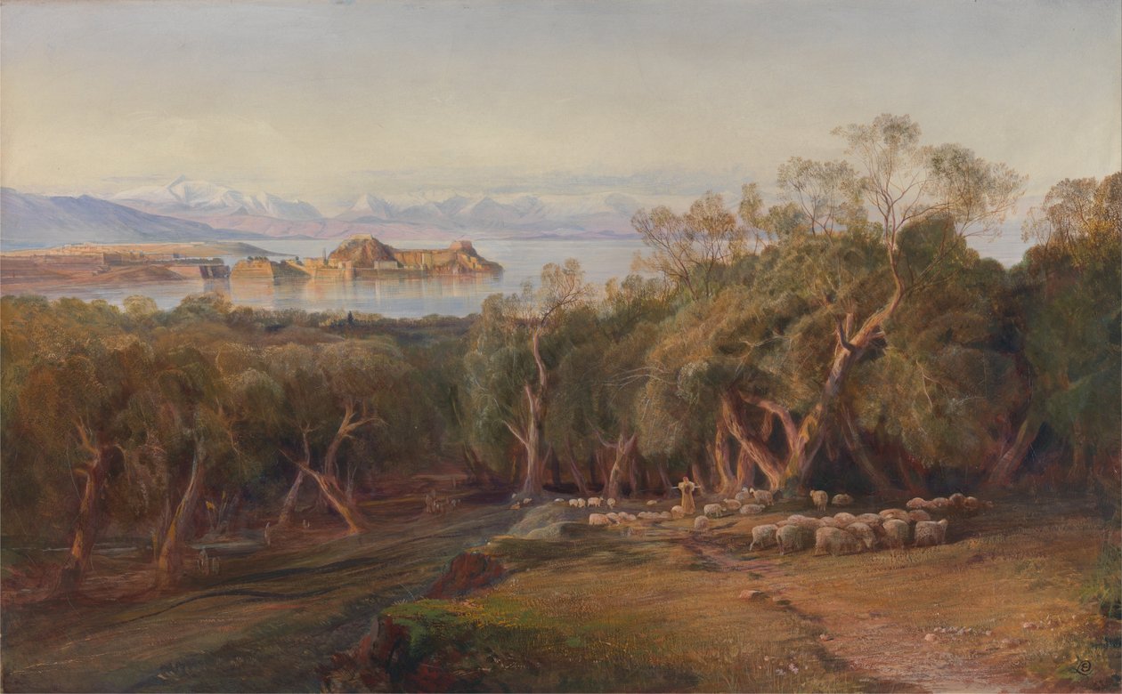 Korfu från Ascension av Edward Lear