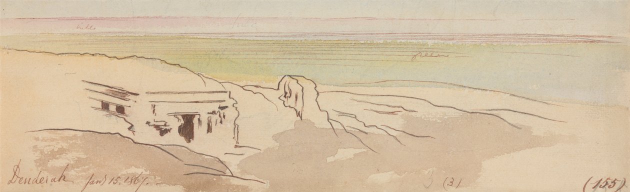 Dendera, 15 januari 1867 (155) av Edward Lear