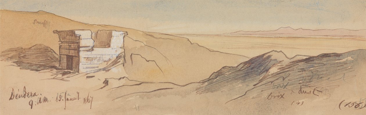Dendera, 9-00, 15 januari 1867 (156) av Edward Lear