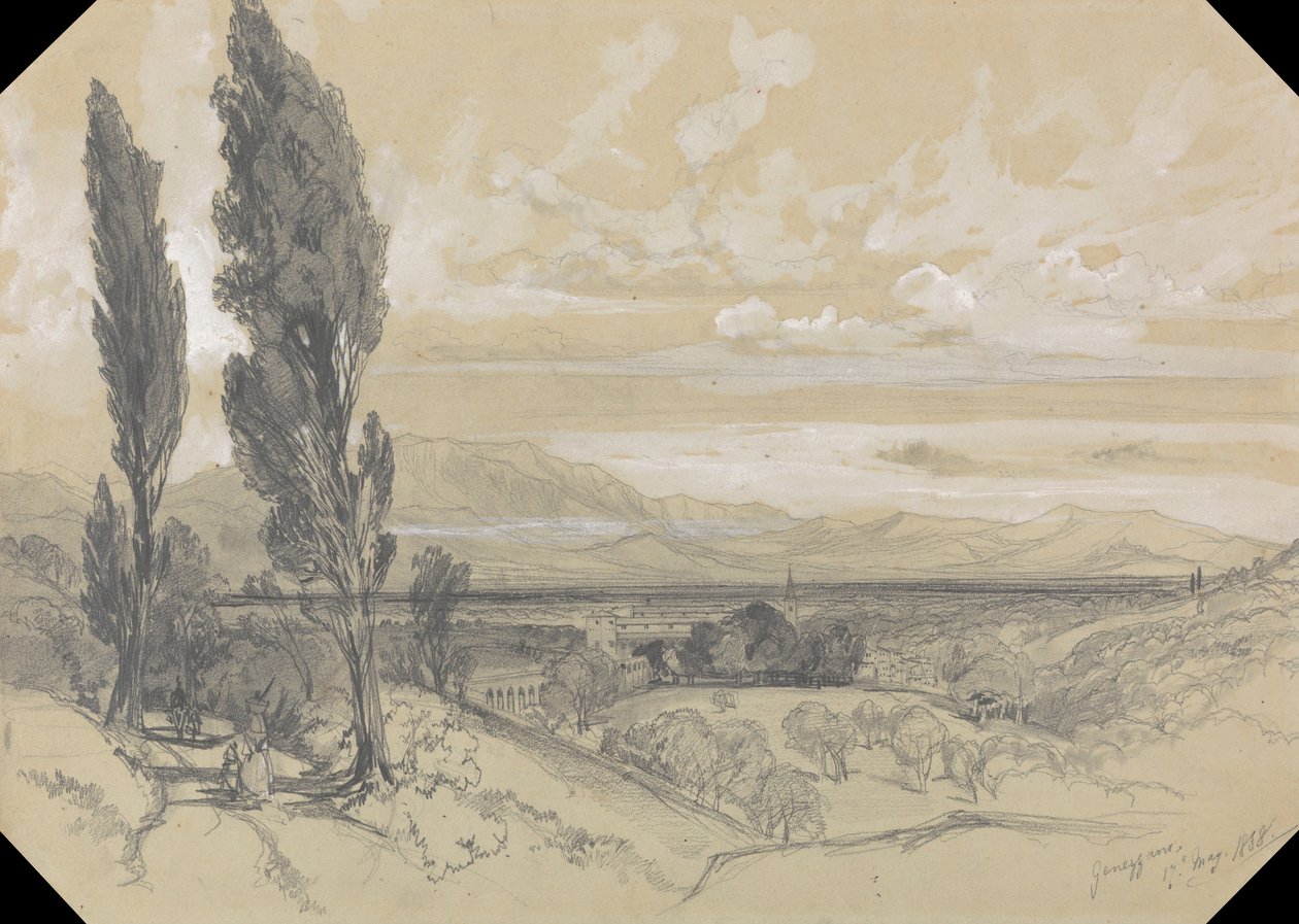 Genazzano, 17 maj 1838 av Edward Lear
