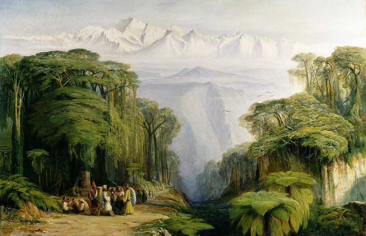 Kanchenjunga från Darjeeling, 1879 av Edward Lear