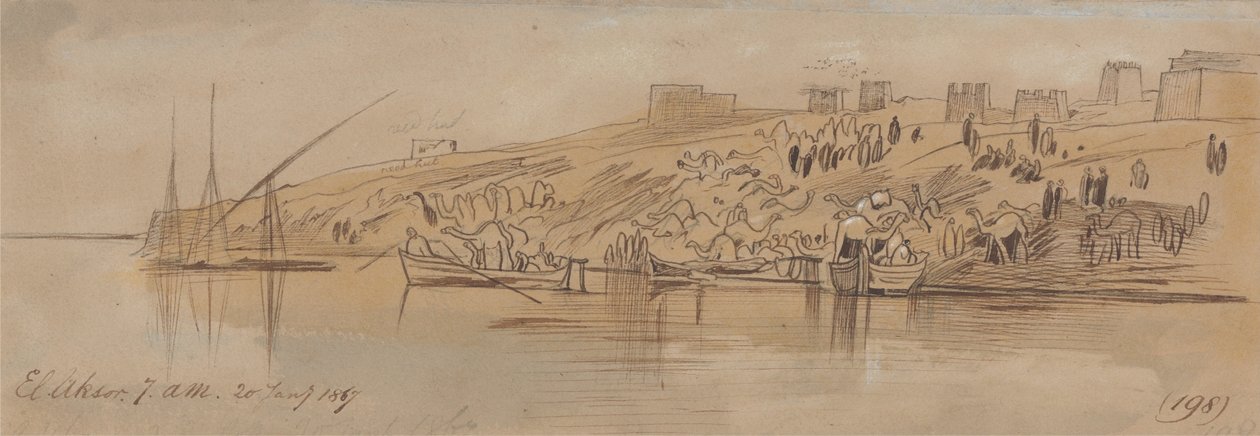 Luxor, 7-00, 20 januari 1867 (198) av Edward Lear