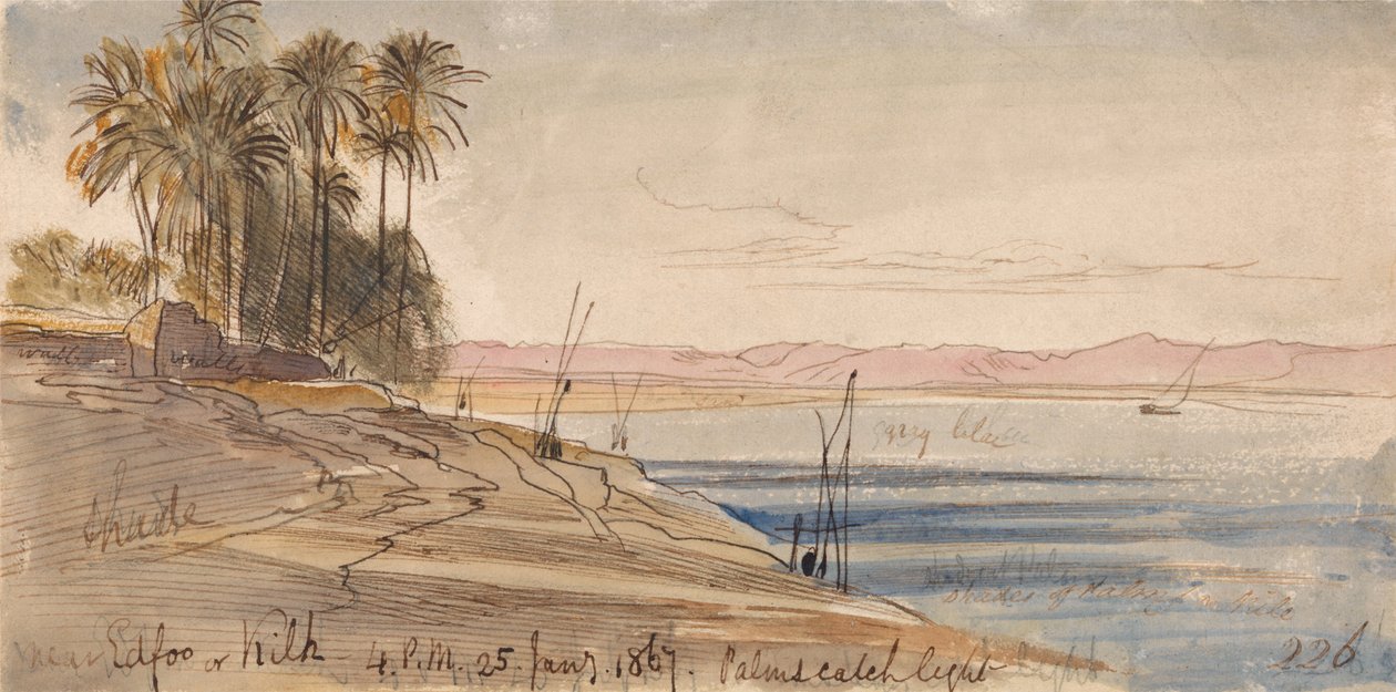 Nära Edfu eller Kilh av Edward Lear