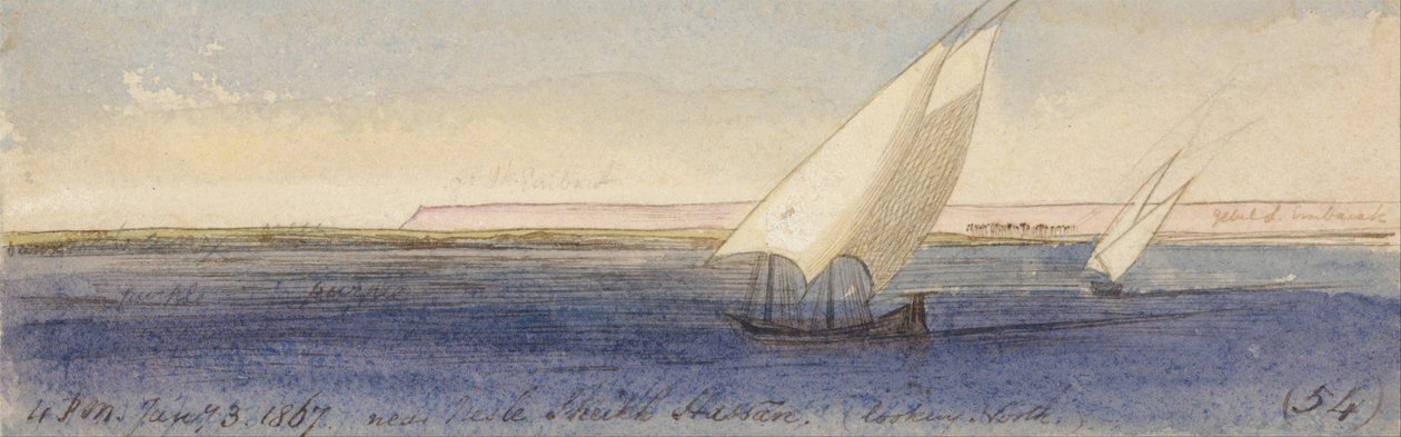 Nära Nesle Sheikh Hassan, söderut av Edward Lear