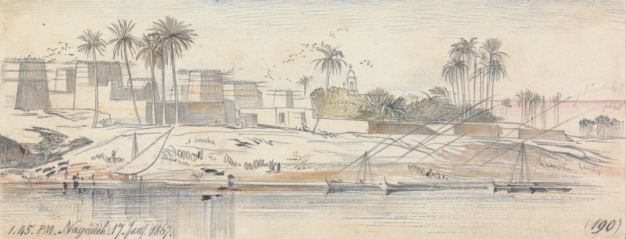 Negadeh, kl.13.45, 17 januari 1867 (190) av Edward Lear