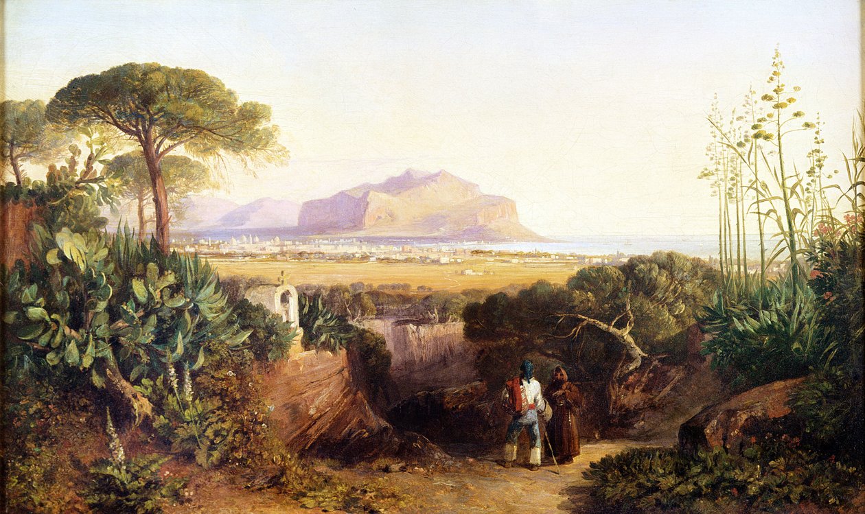 Palermo, Sicilien, 1847 av Edward Lear
