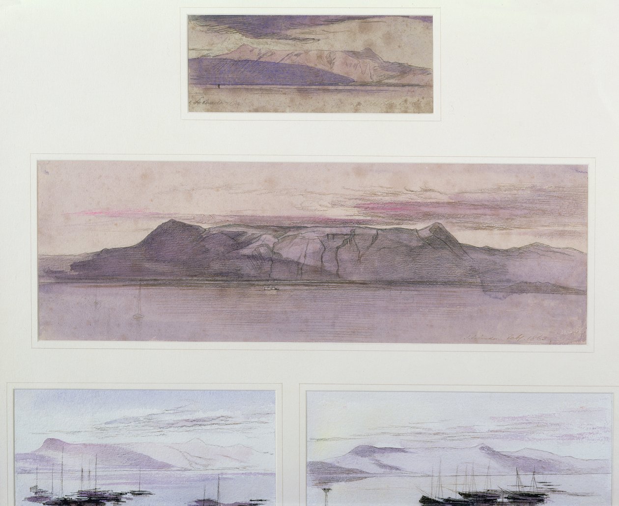 S. Salvador, Korfu, 1862 (penna, bläck och tvätt) av Edward Lear