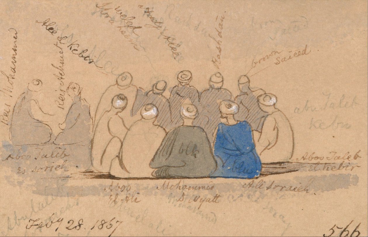 Sittande män av Edward Lear