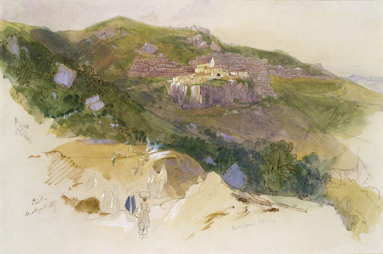 Staiti, Sicilien, 1847 av Edward Lear