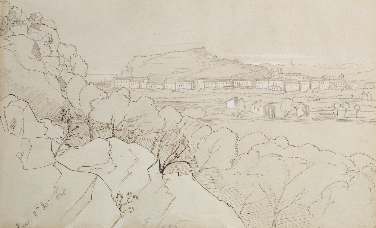 Utsikt över Nice, 1848 av Edward Lear