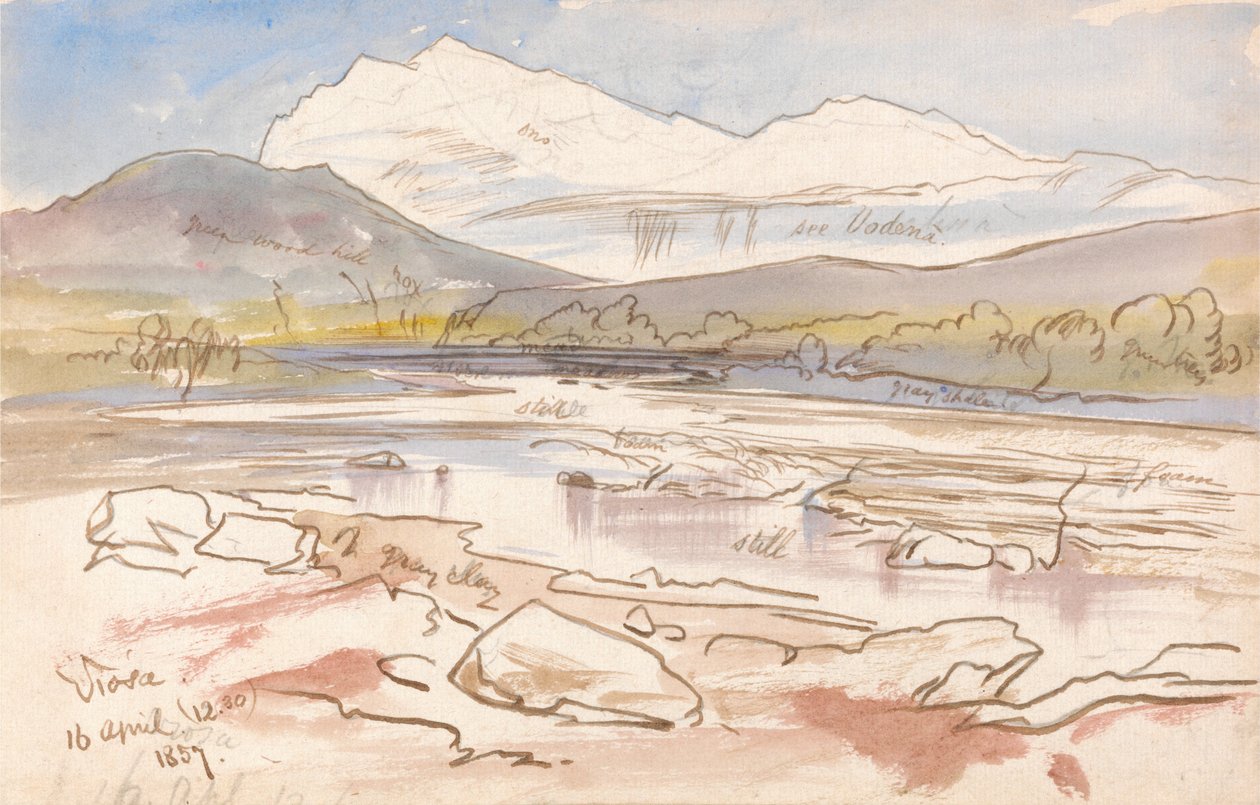 Vjose, 12-30 p.m., 16 april 1857 av Edward Lear