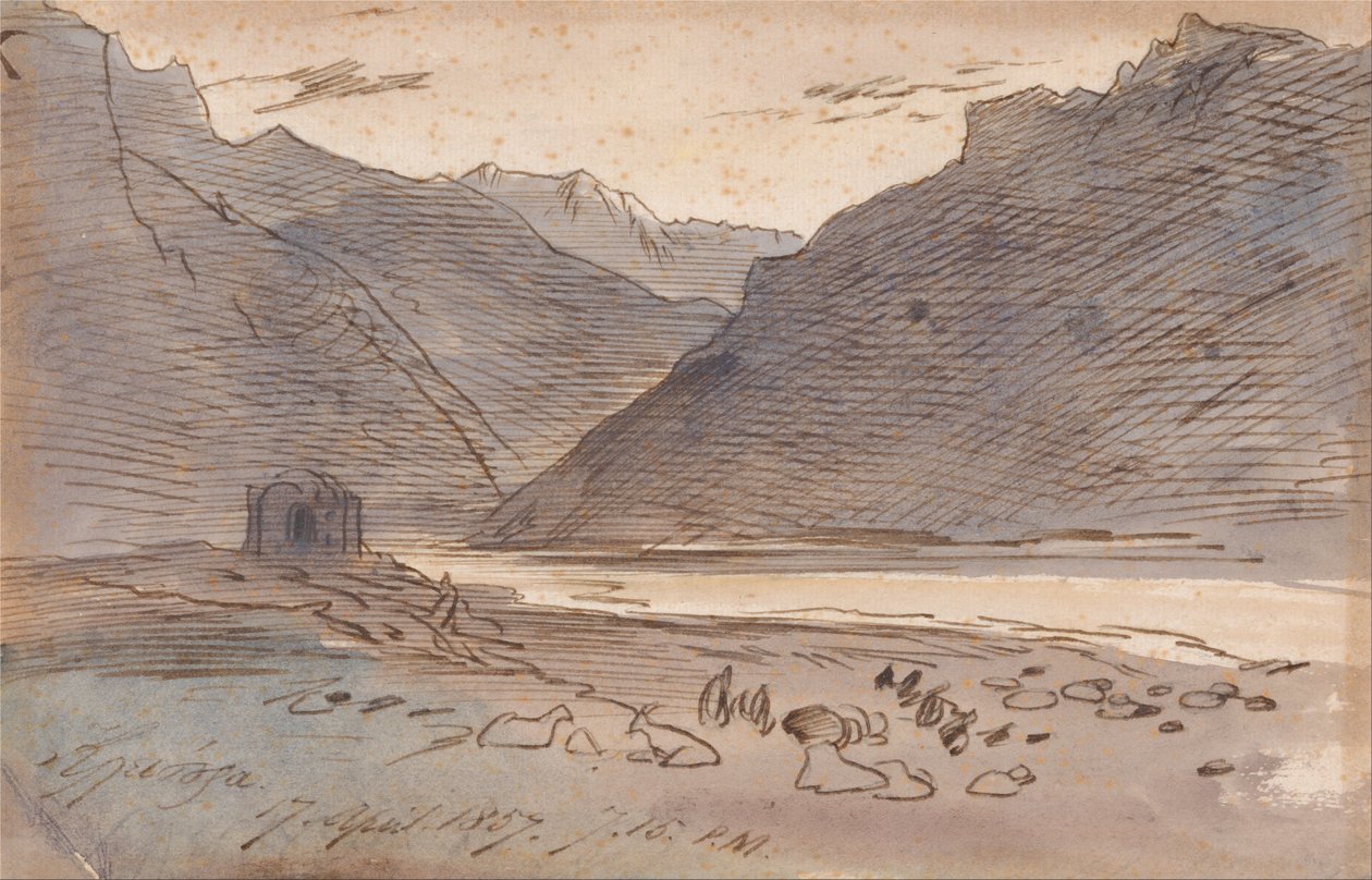 Vjose, 7-15 p.m. 17 april 1857 av Edward Lear