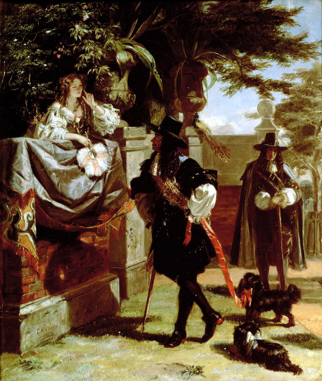 Charles II (1630-85) och Nell Gwynne (1650-87) av Edward Matthew Ward