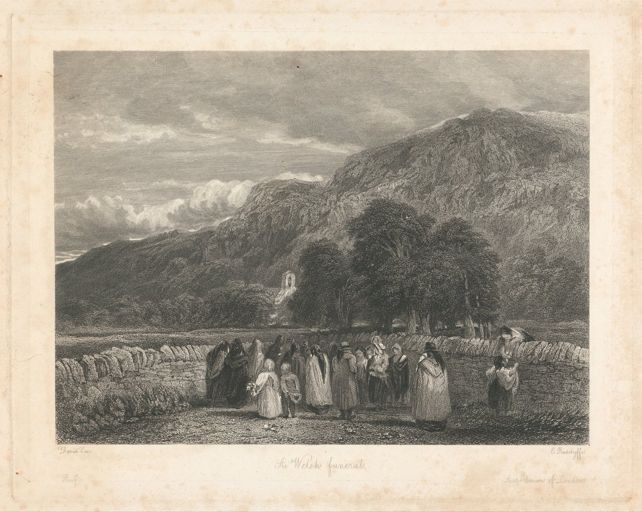 En walisisk begravning av Edward Radclyffe