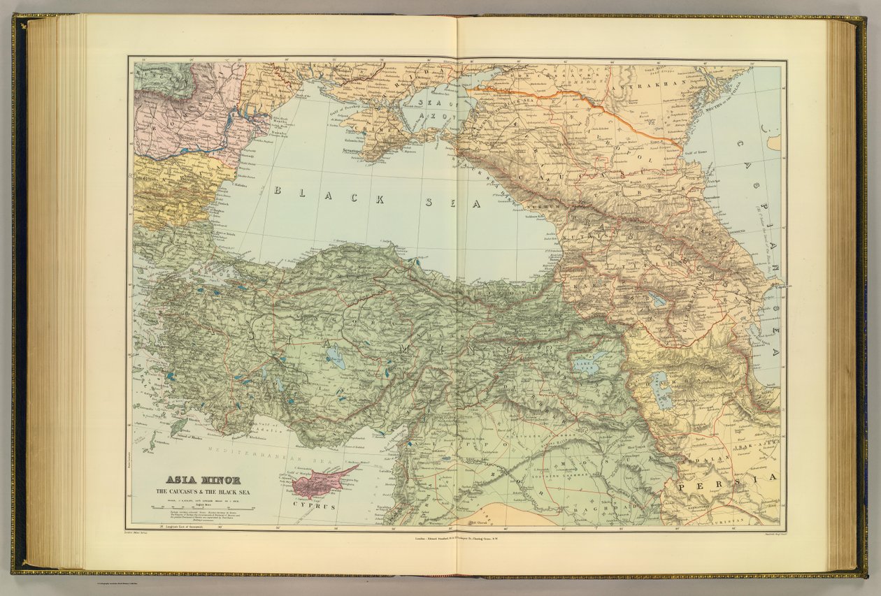Asia Minor, the Caucasus & the Black Sea. London atlas series. Stanford