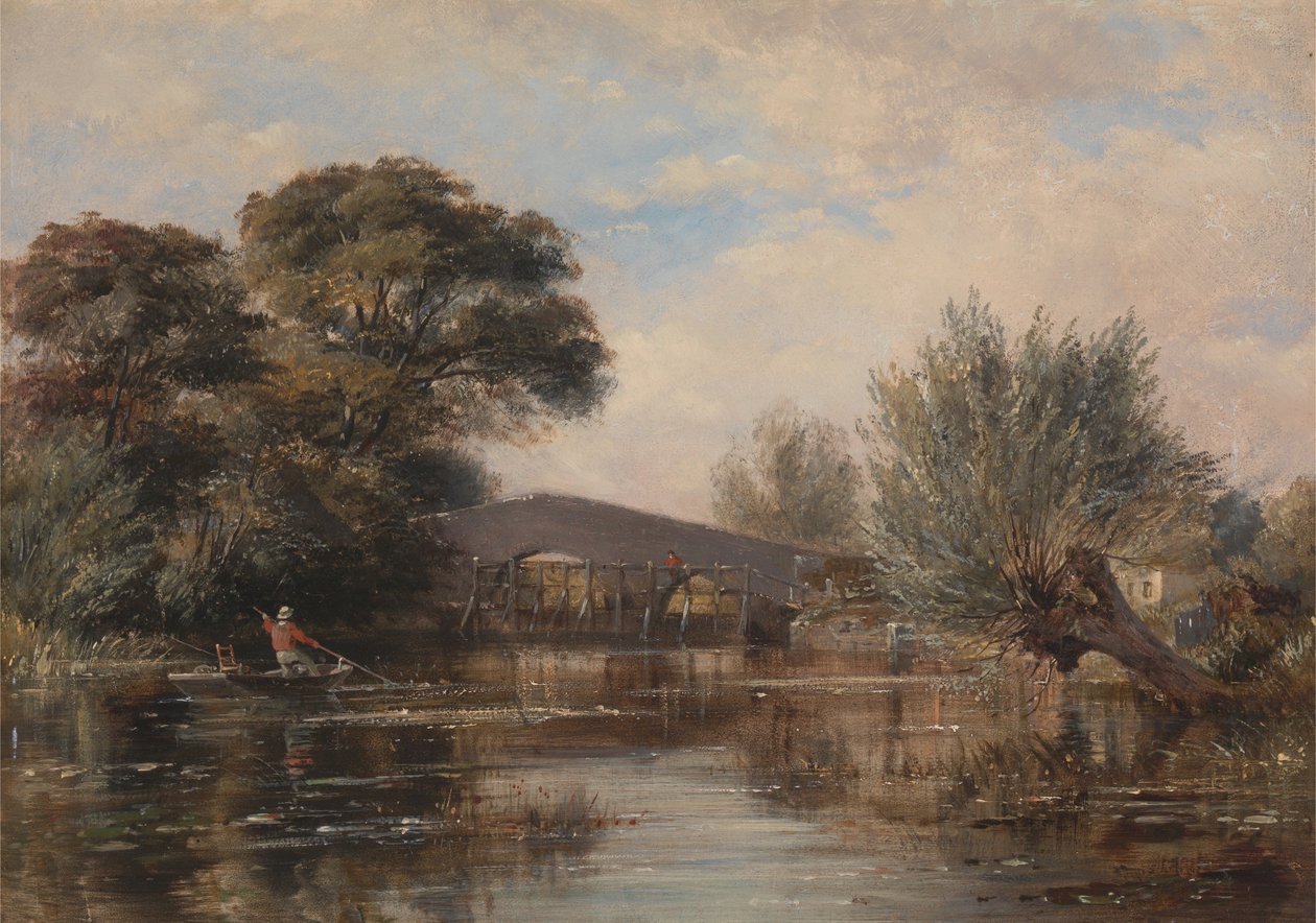 Godstow Bridge nära Oxford av Edward William Cooke