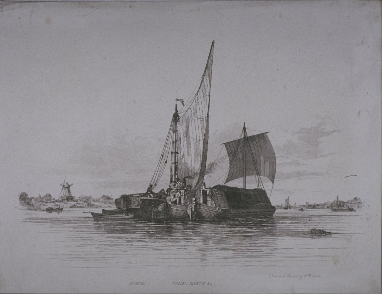 Vyer av Themsen, 1829 av Edward William Cooke