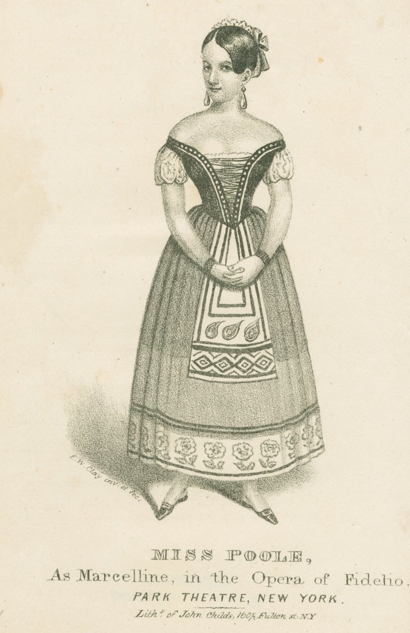 Miss Poole som Marcelline i Fidelio-operan, 1839 av Edward Williams Clay