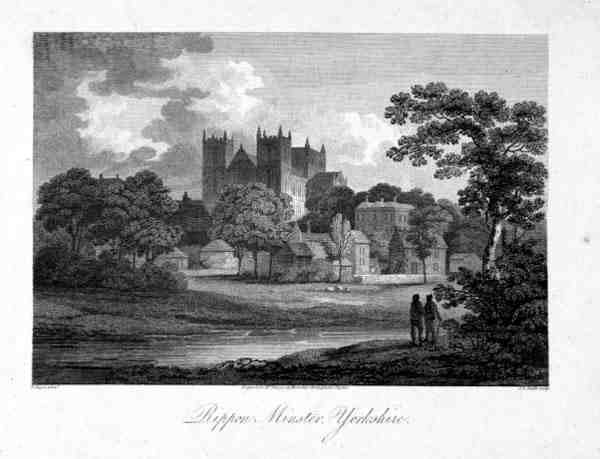 Ripon Minster, graverad av J. C. Smith av Edward (after) Dayes