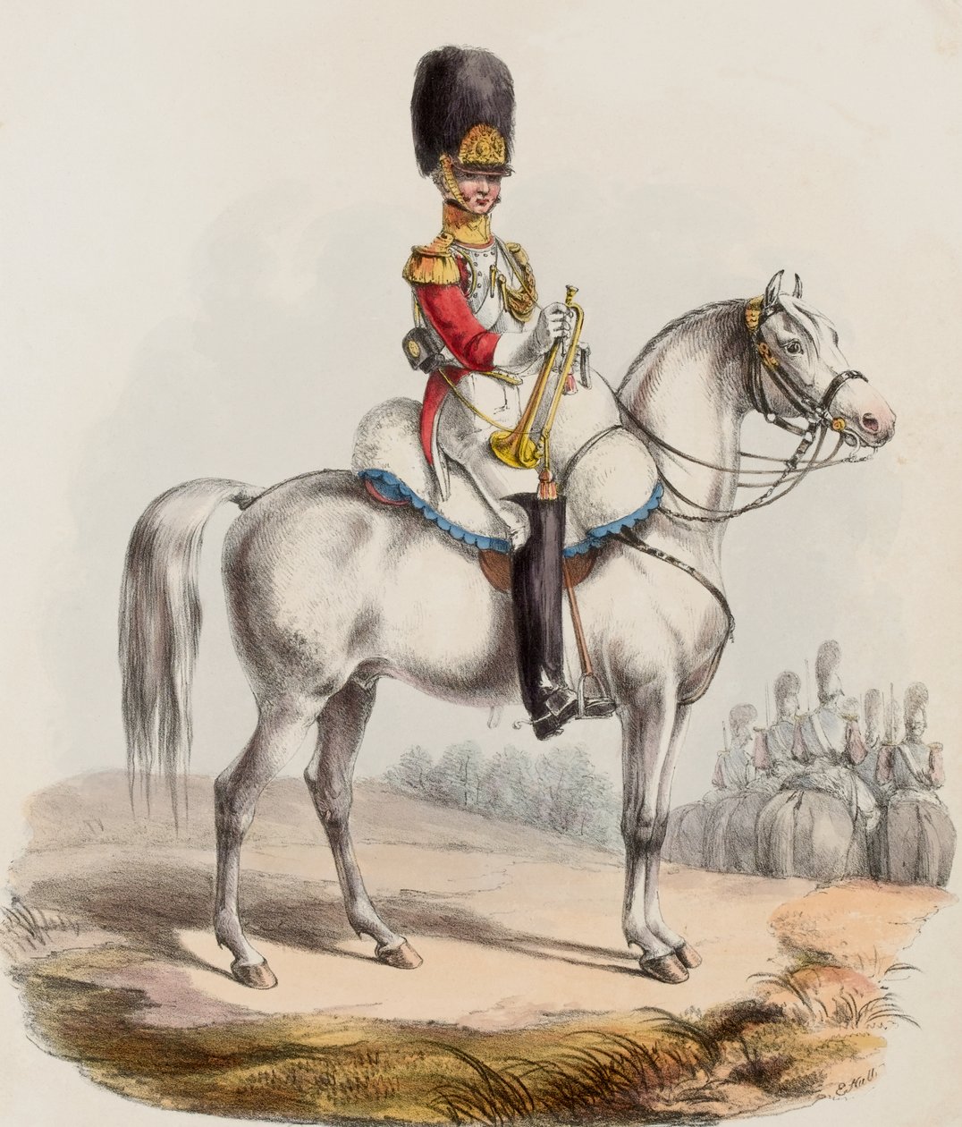 1:a livgardet, trumpetare av Edward (after) Hull