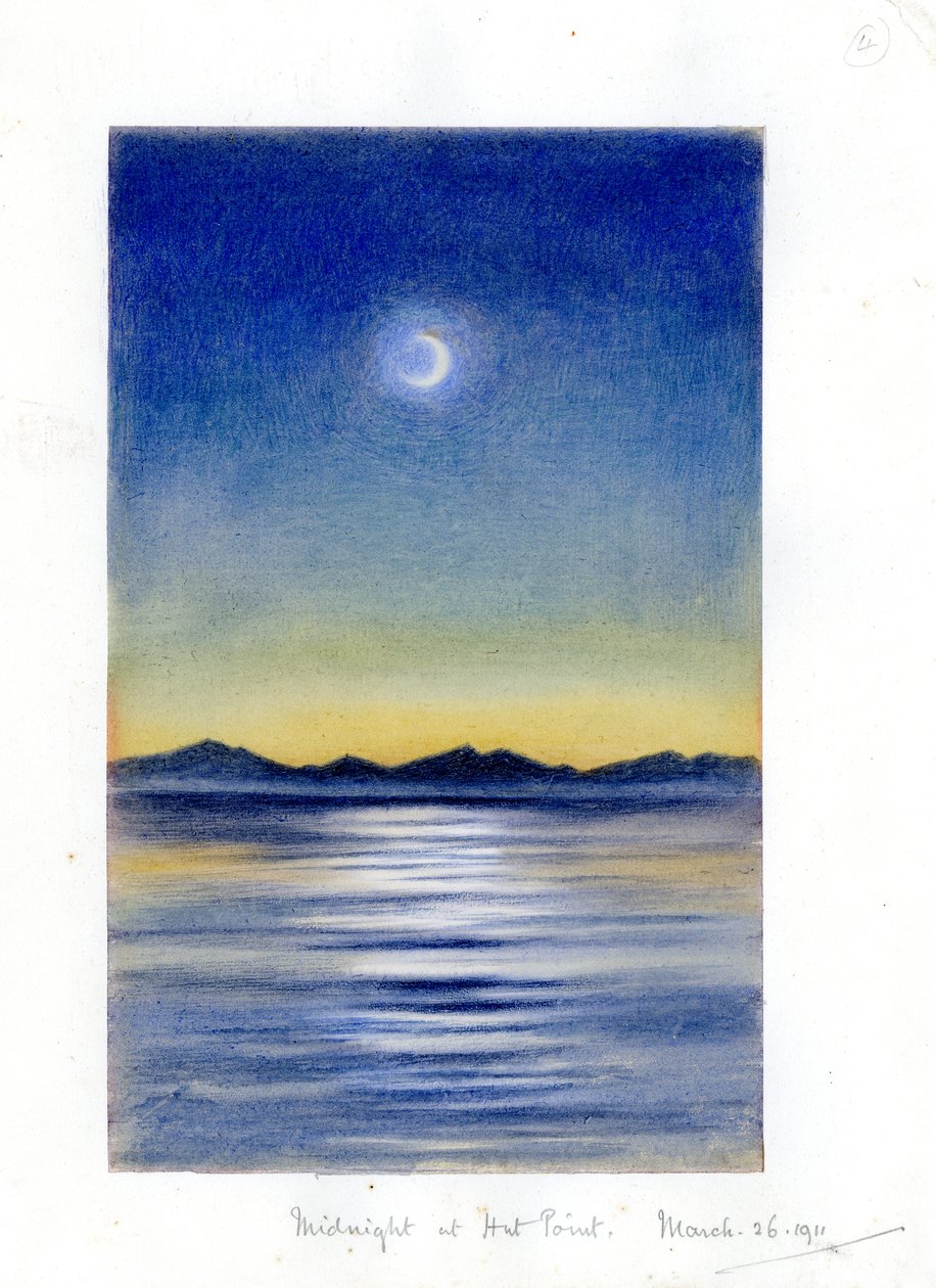 Midnatt vid Hut Point av Edward Adrian Wilson