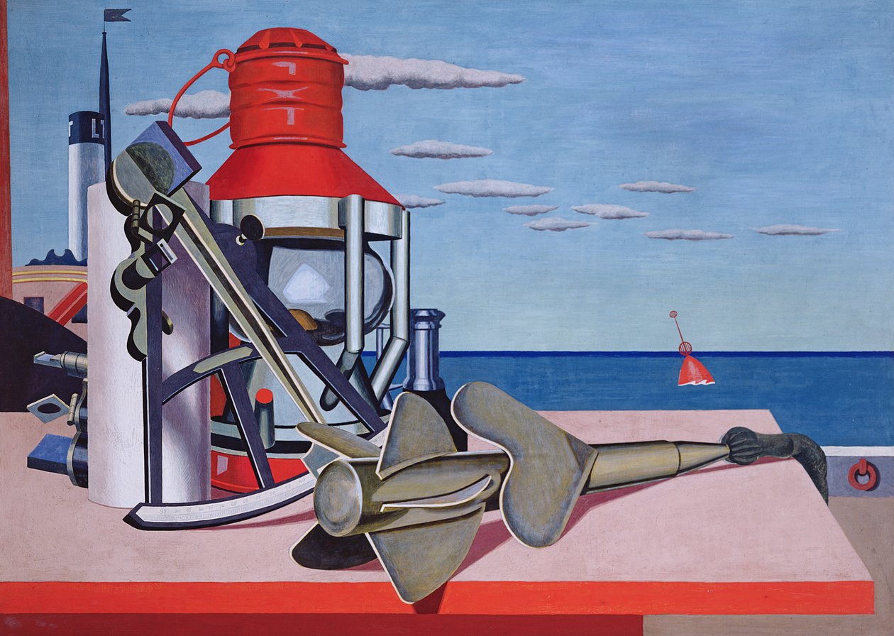 Trogna tjänare (marin) c.1928 (tempera ombord) av Edward Alexander Wadsworth