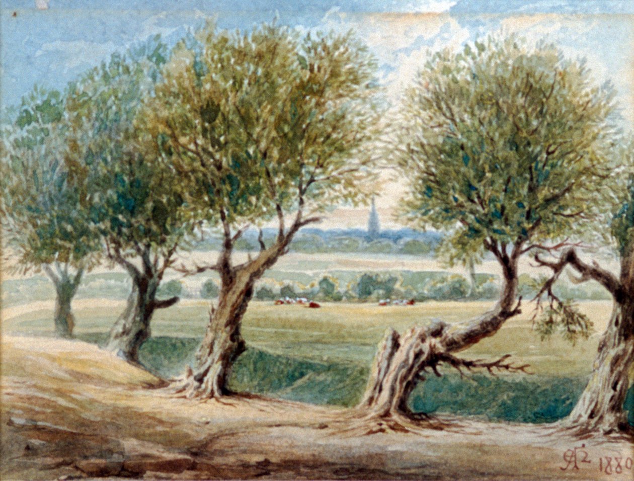 Last Vestige of the River Fleet, ...på östra sidan av Fleet Road, Hampstead, 1880 av Edward Arthur Heffer