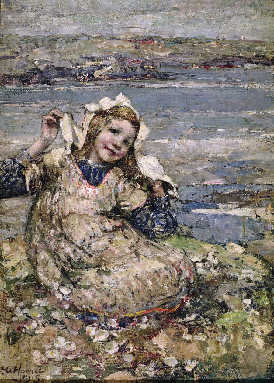 Vid havet (olja på duk) av Edward Atkinson Hornel