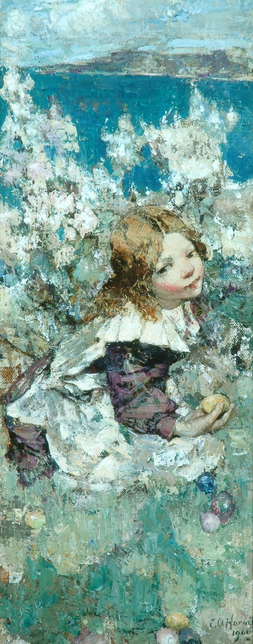 Barn på våren av Edward Atkinson Hornel