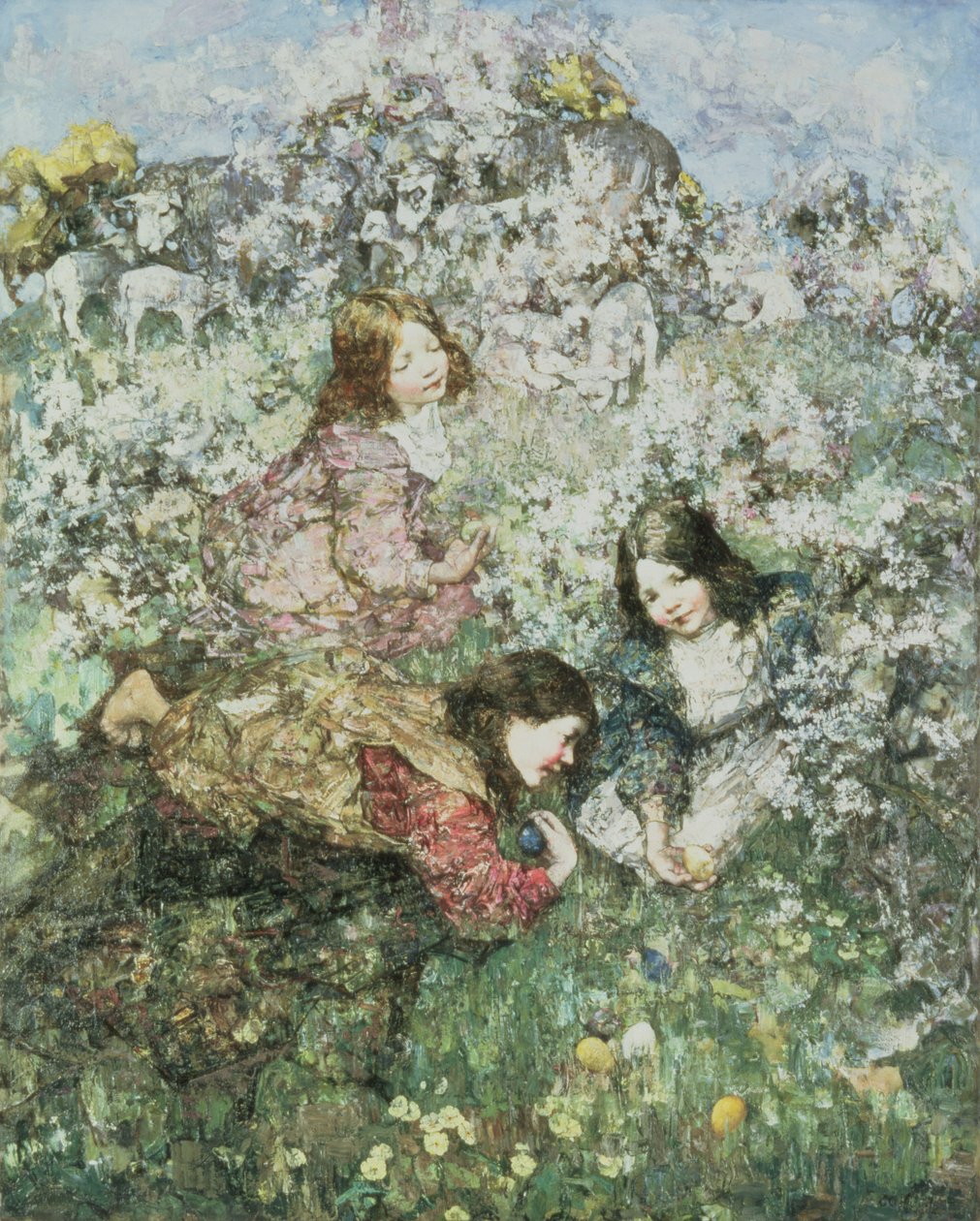 Påskägg (olja på duk) av Edward Atkinson Hornel
