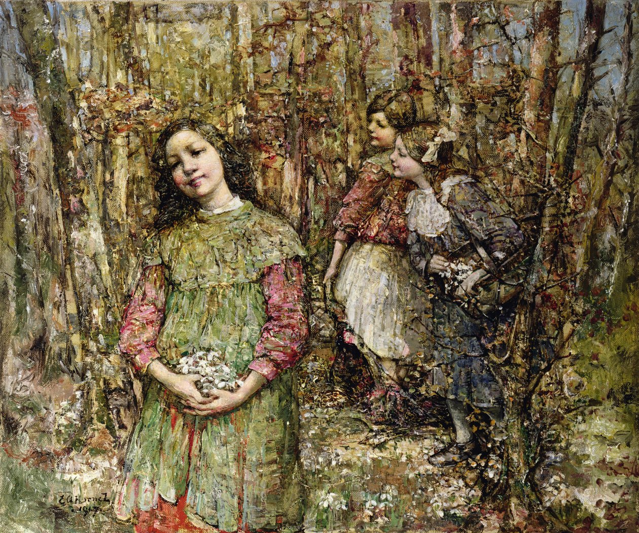 Samla snödroppar av Edward Atkinson Hornel