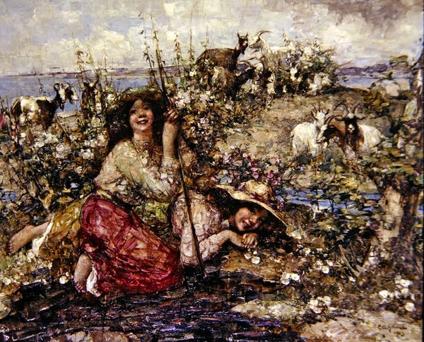 Där lärkor sjunger och sjöfåglar ropar av Edward Atkinson Hornel