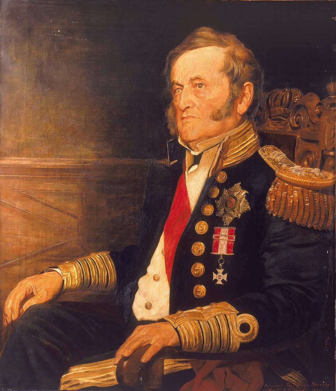 Sir Fairfax Moresby, amiral i flottan (1786-1877) av Edward Augustus Gifford