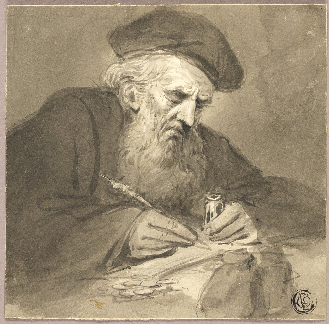 Bearded Scholar skriver av Edward Bird