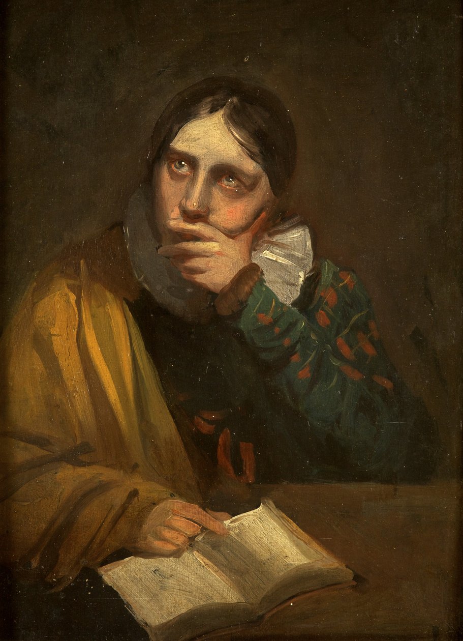Miss Martha Bird, konstnärens dotter (olja på panel) av Edward Bird