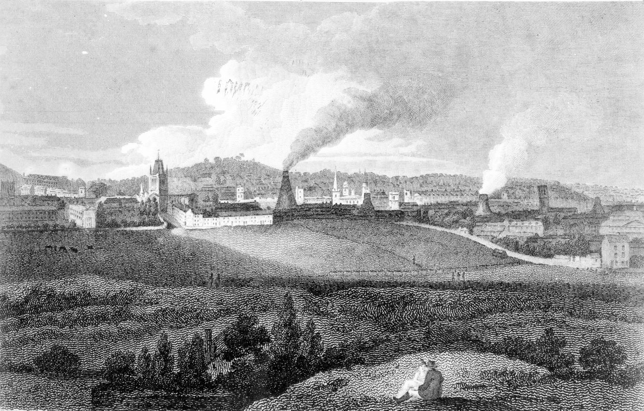 Vy över Bristol från Pile Hill, graverad av Heath, pub. av John Agg, 1809 av Edward Bird