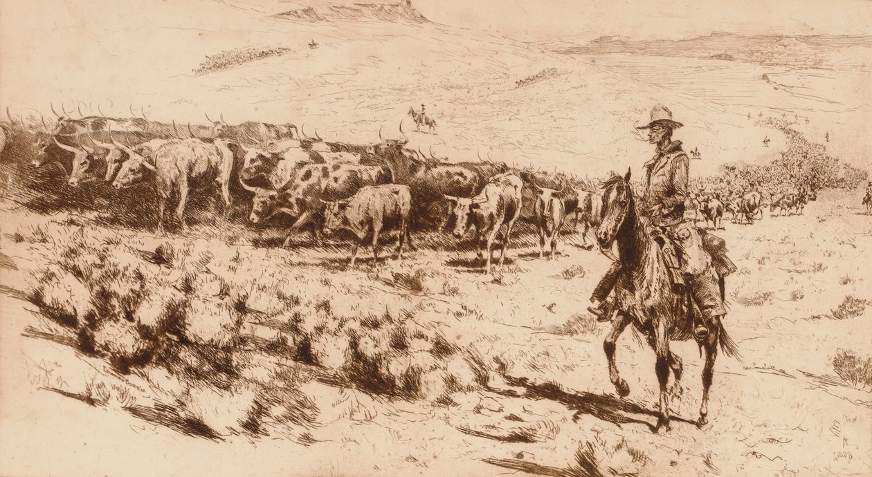 Trail Herd (nr 2) av Edward Borein