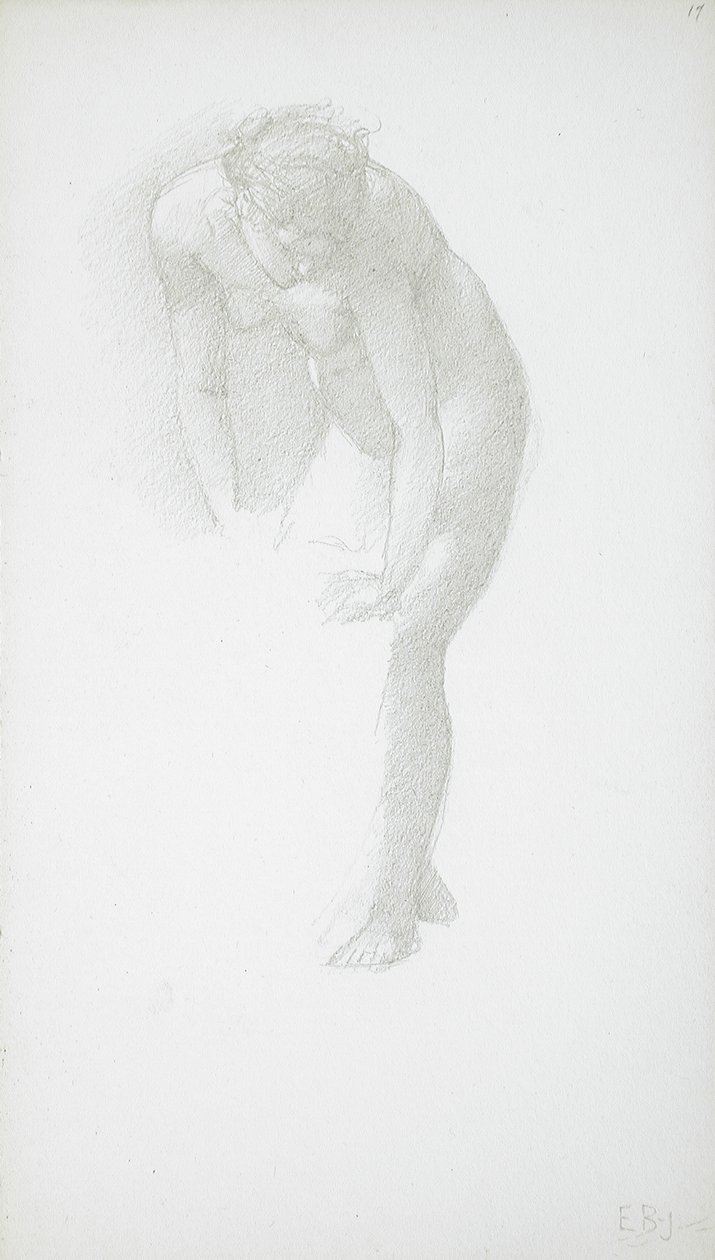 Böjd kvinnlig akt av Edward Burne-Jones