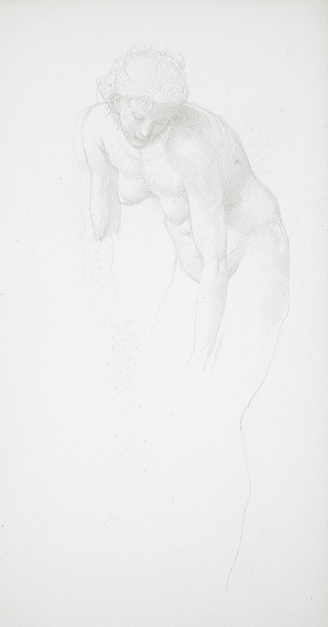 Böjd kvinnlig akt av Edward Burne-Jones