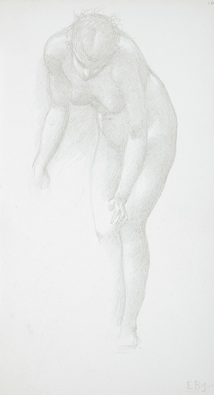 Böjd kvinnlig akt av Edward Burne-Jones