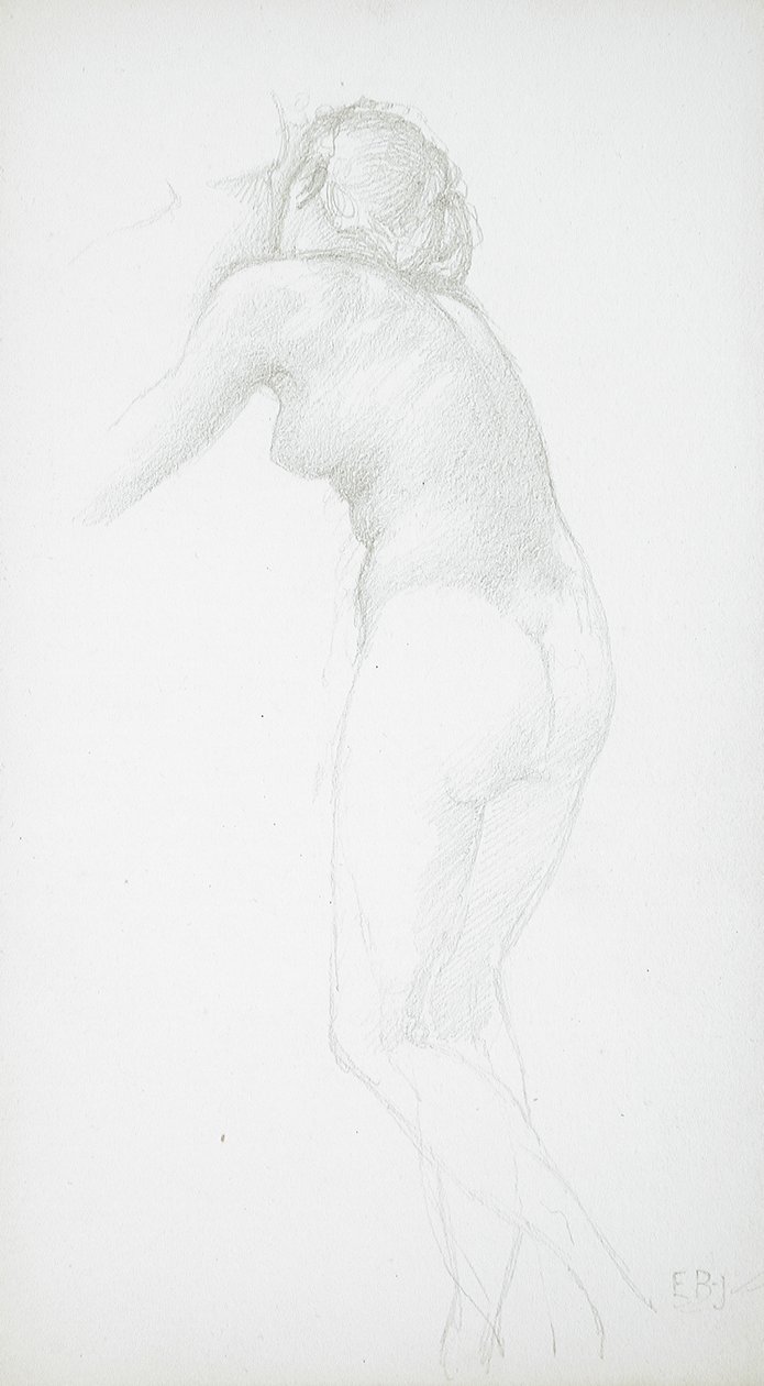 Kvinnlig akt, sedd bakifrån av Edward Burne-Jones