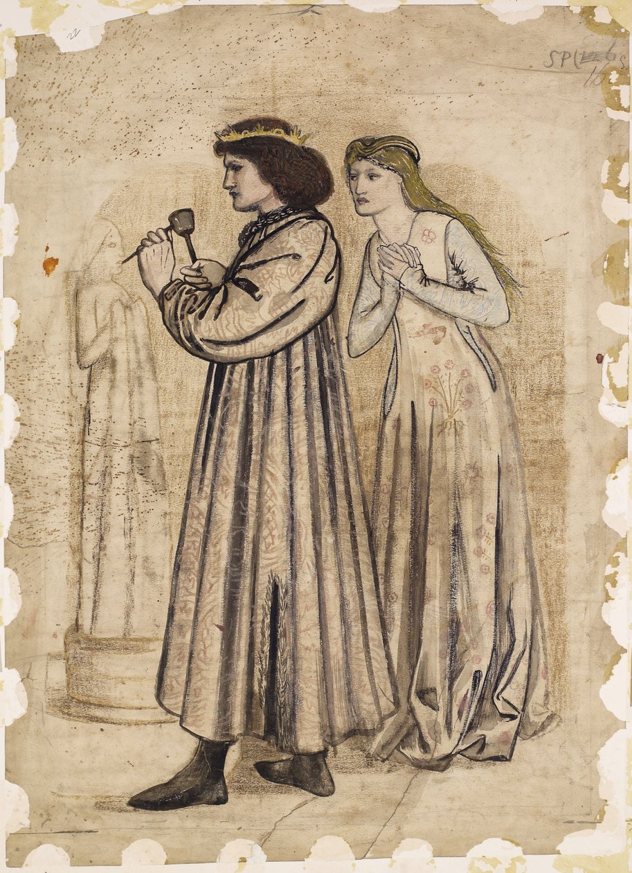 Kung Renés smekmånad - Skulptur av Edward Burne-Jones