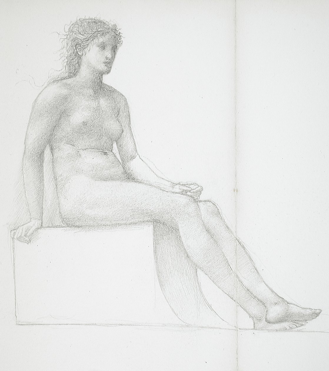 Ben på en naken kvinna av Edward Burne-Jones