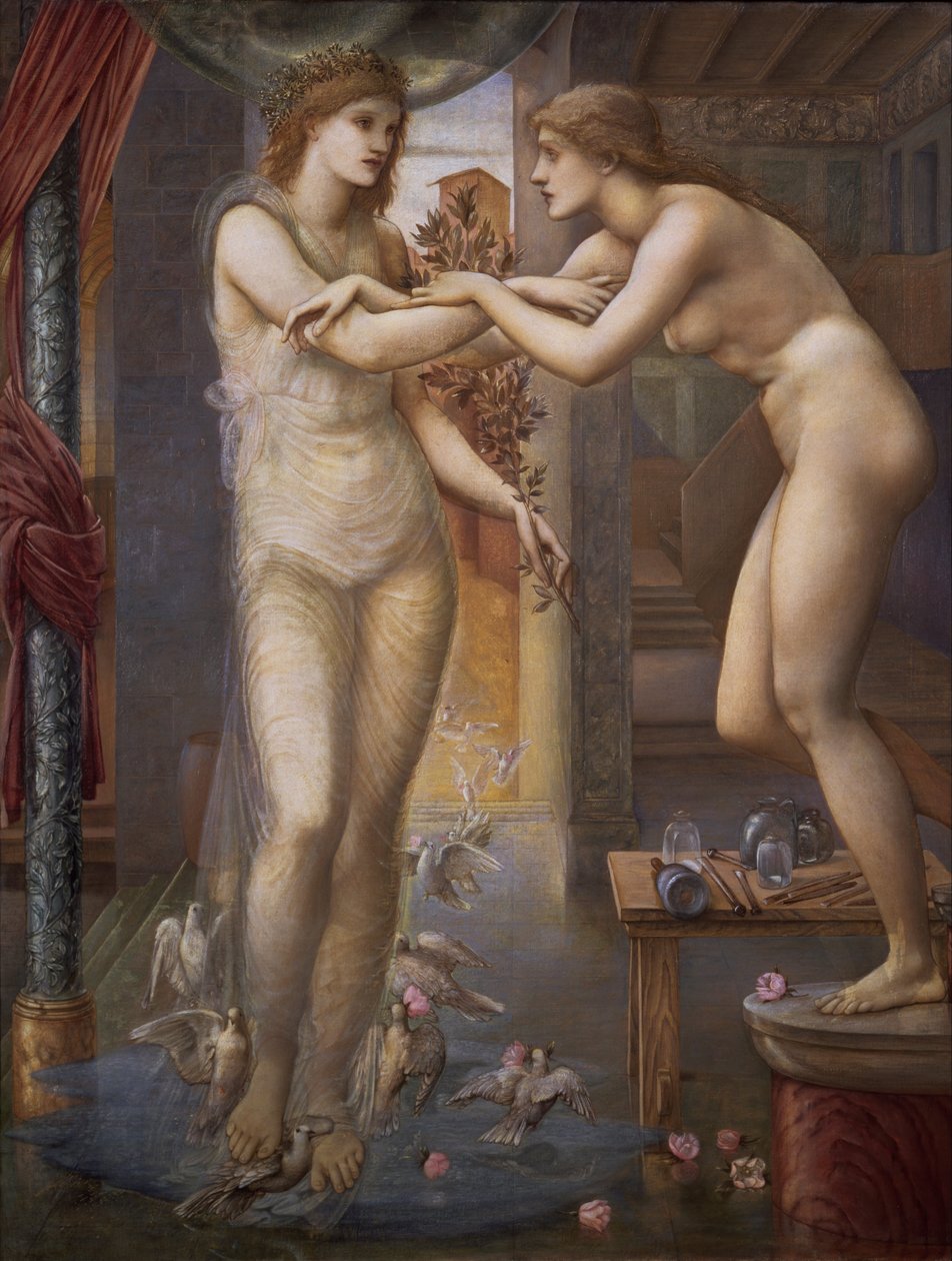 Pygmalion och bilden - Gudomen bränder av Edward Burne Jones