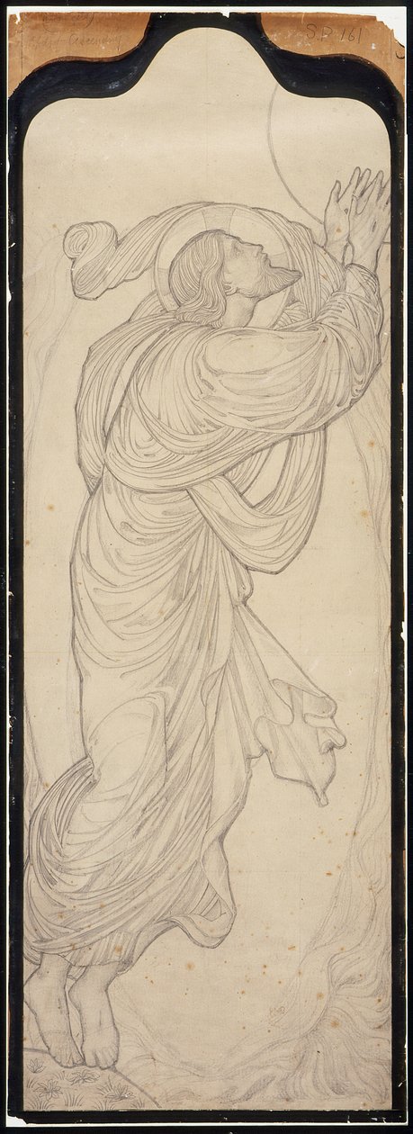 Studie av Kristus för verket ”Kristi himmelsfärd” av Edward Burne-Jones