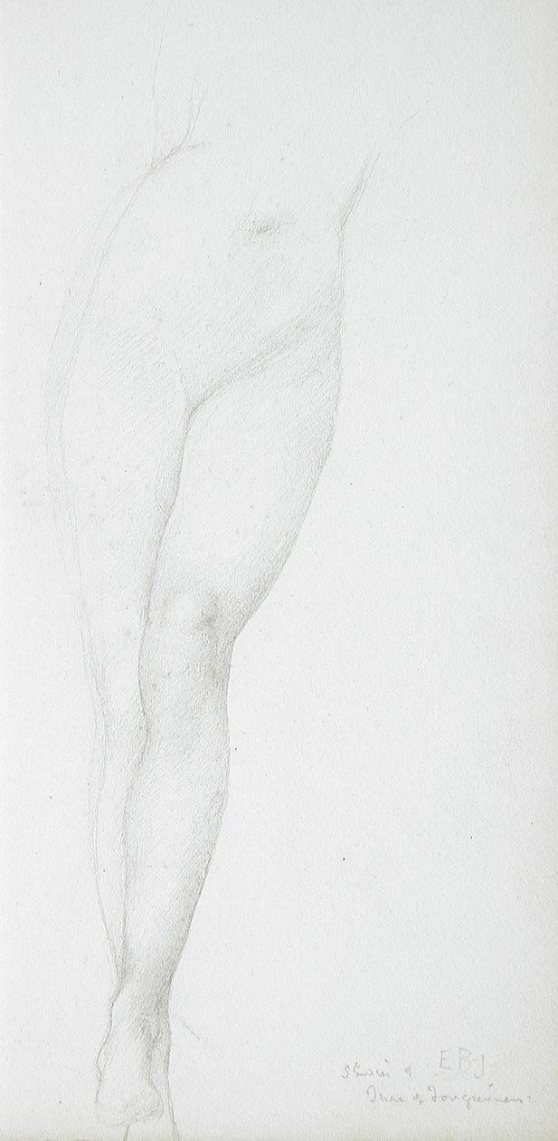 Studie av kvinnliga ben av Edward Burne-Jones