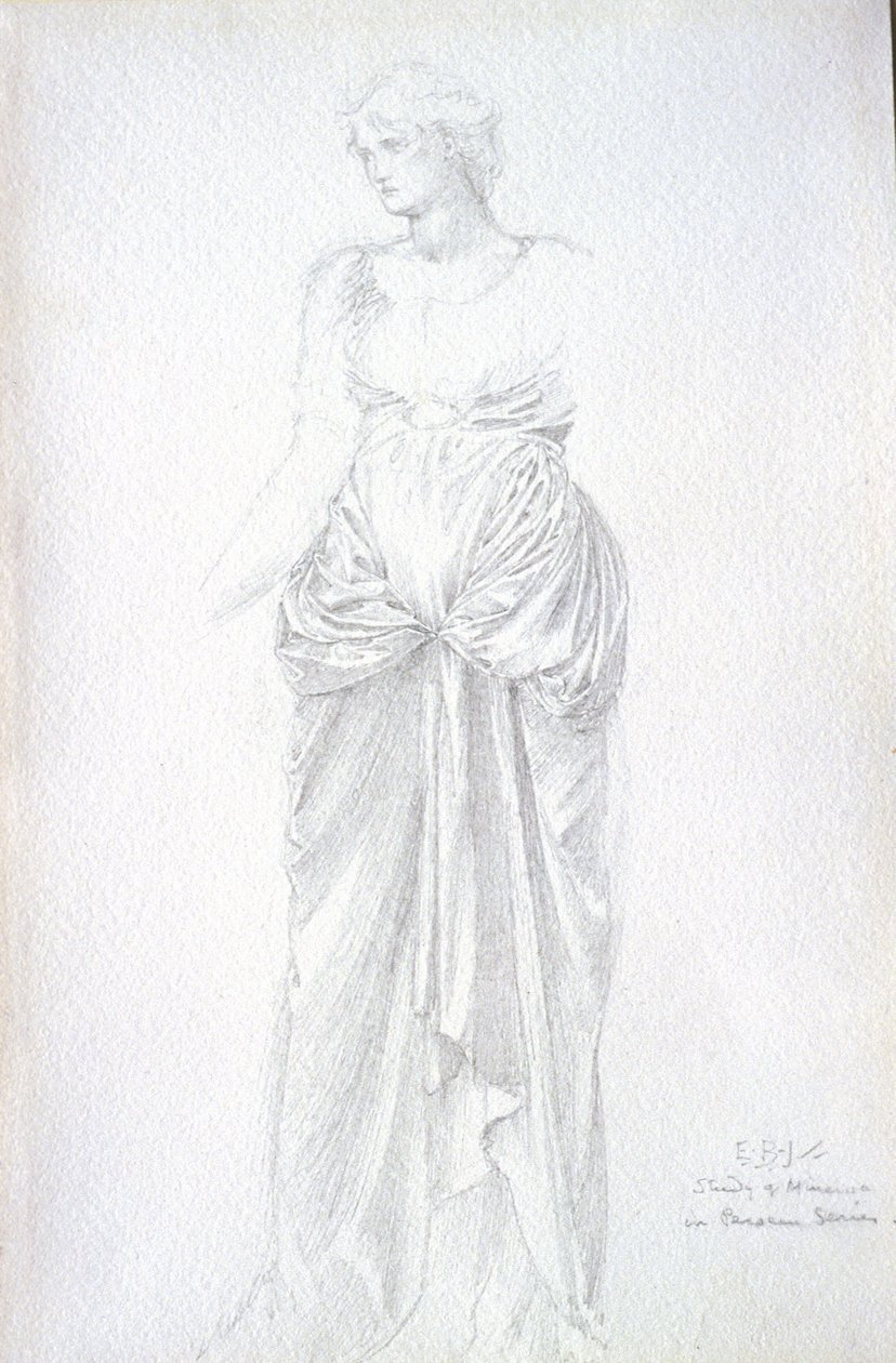 Studie av Minerva av Edward Burne-Jones