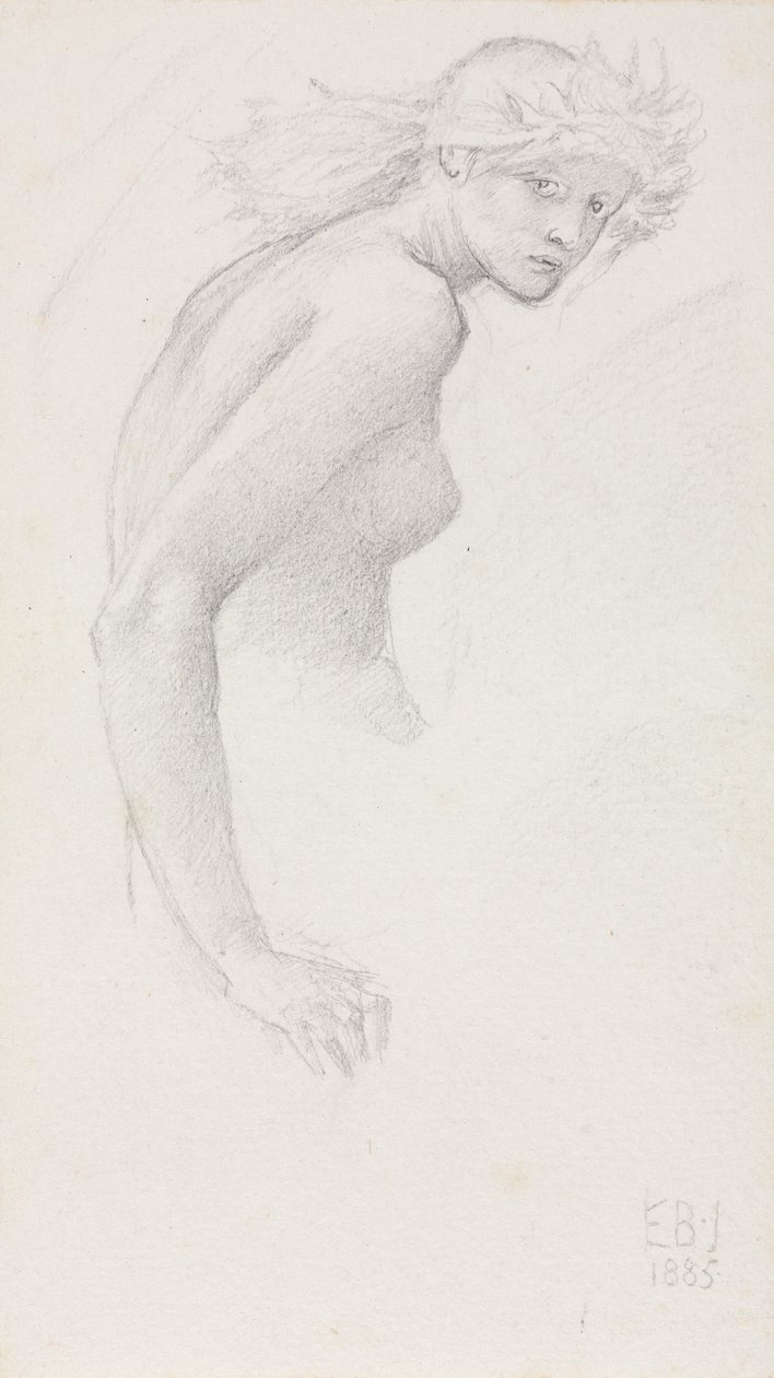 Studie av en kvinnlig figur av Edward Burne-Jones